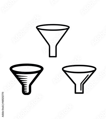 set of stainless steel cups isolated