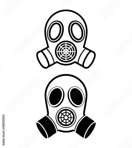 gas mask on white background