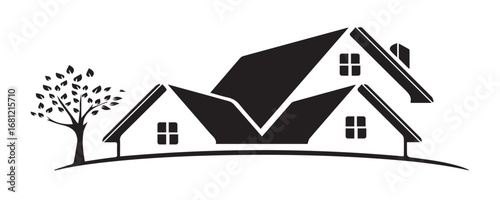 Houses icons set.Real estate.Home Line Icons. Editable Stroke. Contains such icons as House, Real Estate, Family.