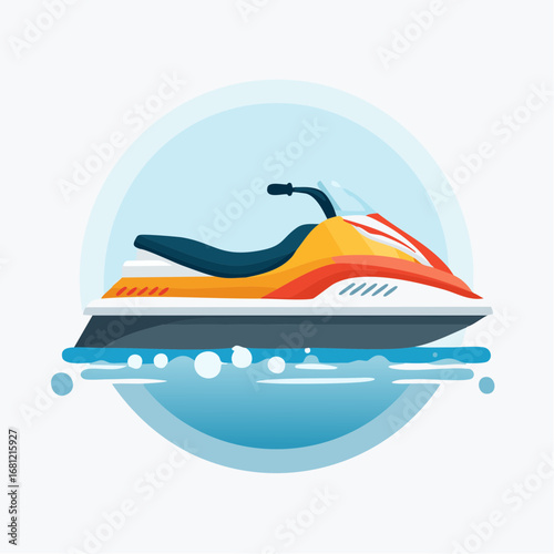 Colorful Jet Ski Illustration
