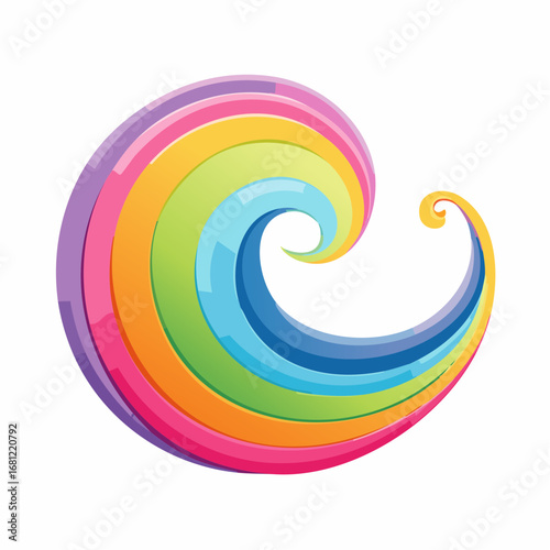 Abstract Rainbow Spiral Wave Design