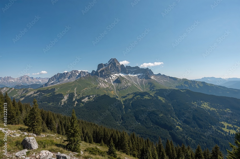 Fototapeta premium The Peak of Svinica in the Elevated Tatras Range