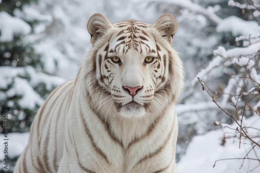 Fototapeta premium The Majestic Albino Tiger