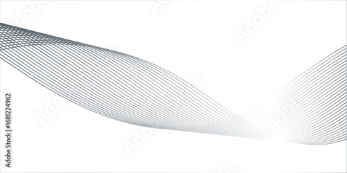 Abstract perspective pattern with flowing futuristic wave design
