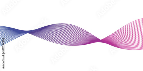 Abstract perspective pattern with flowing futuristic wave design