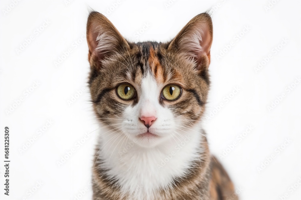 Obraz premium Top feline champions showcased at the multi-breed event, featuring striking black and white cats with vivid red accents and captivating eyes.
