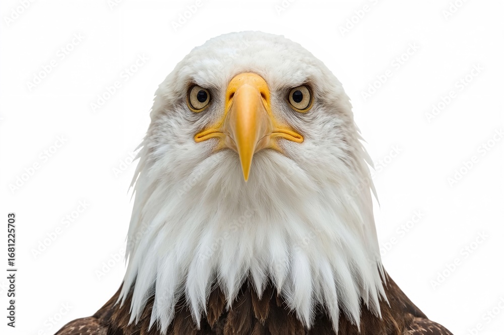 Fototapeta premium A close-up view of a bald eagle