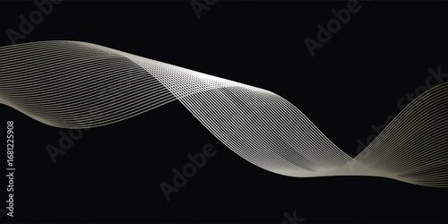 Dynamic abstract lines forming smooth elegant wave structure