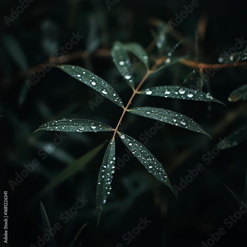 dew drops on a leaf