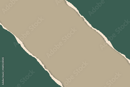 Vintage green ripped torn paper background