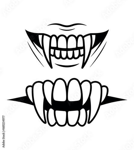 angry face of a vampire