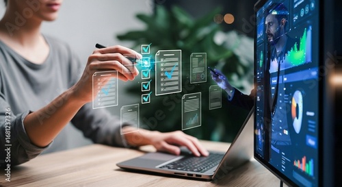Analyzing Financial Data and Business Performance Through Digital Interfaces