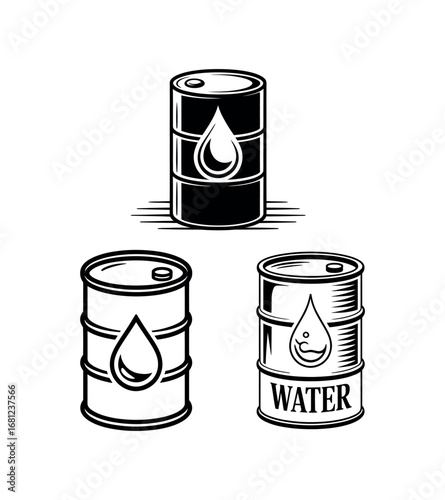 oil barrels vector illustration