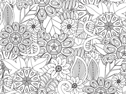 Flower coloring for relaxation for adults and kids and kdp 
