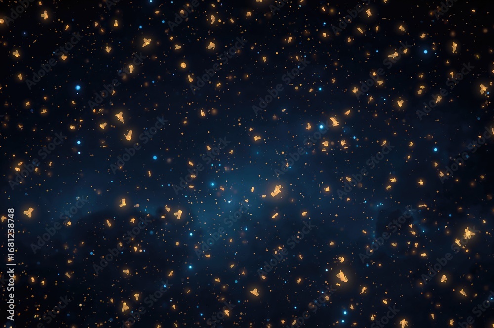 Fototapeta premium Bright Insects Illuminating the Warm Evening Sky