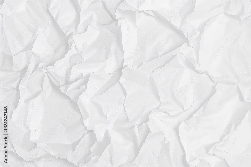 Obraz premium Grungy textured backdrop of wrinkled white paper