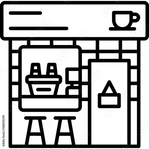 Coffee Shop Line Icon