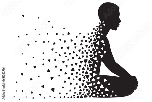 Suicide Silhouettes Icon Pack – Mental Health Awareness Design Set