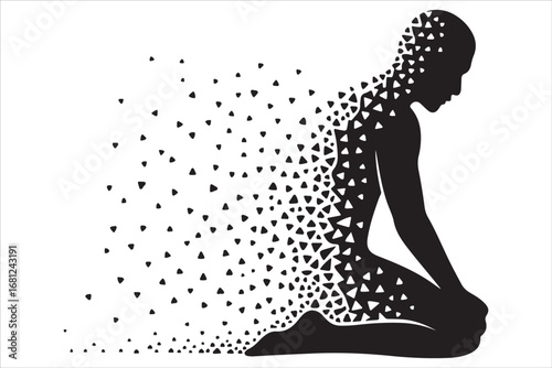 Suicide Silhouettes Icon Pack – Mental Health Awareness Design Set
