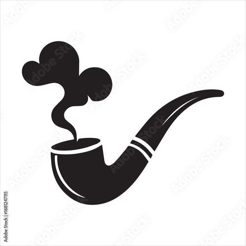 Classic smoking pipe silhouette