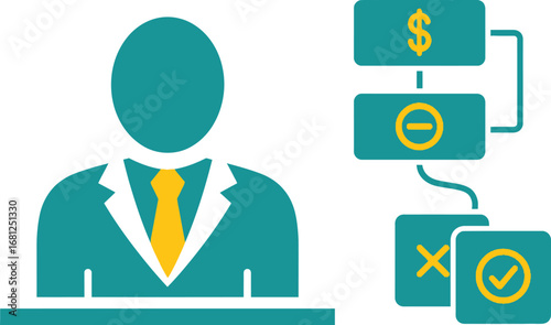 Business process management workflow chart diagram illustration