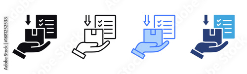 Goods Receiving icon sheet multiple style collection