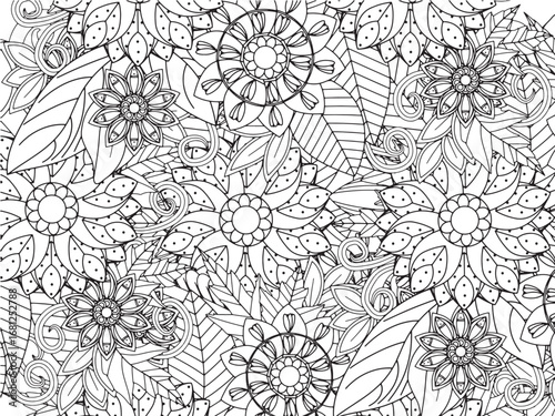 Flower coloring for relaxation for adults and kids and kdp 