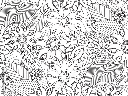 Flower coloring for relaxation for adults and kids and kdp 