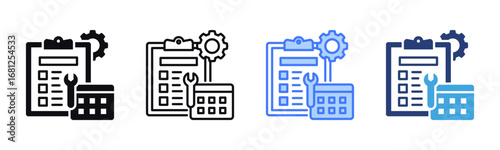 Work Order icon sheet multiple style collection