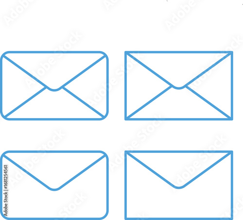 set of envelopes, Mail and Messaging Symbol
