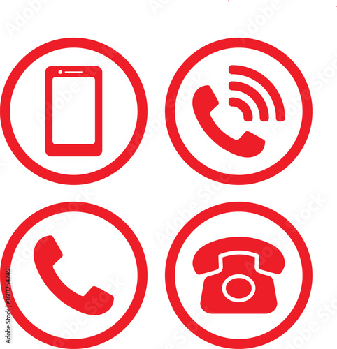 mobile phone icons,  Communication Telephone Symbols
