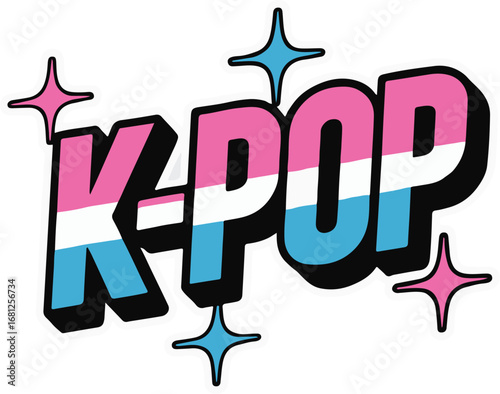 K pop sticker design editable design for print on demand products k music Korean pop concert design