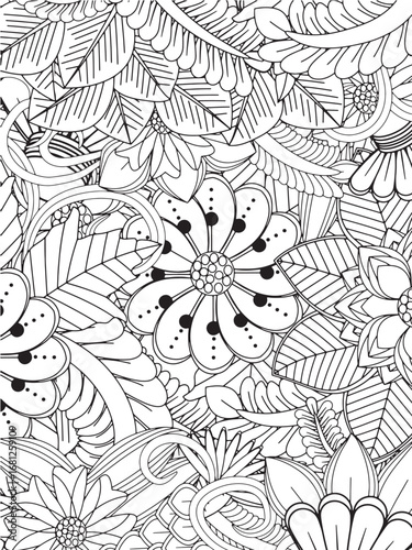  coloring book flowers for adults and kids 