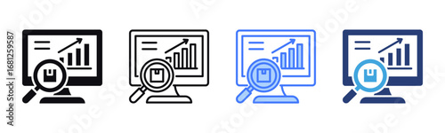 Product Research icon sheet multiple style collection