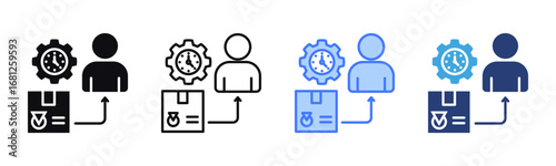 Lead Time icon sheet multiple style collection