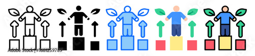 Personal Development icon Multi Style Vector Illustration