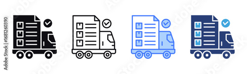 Delivery icon sheet multiple style collection