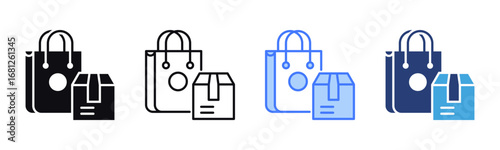 Shopping icon sheet multiple style collection