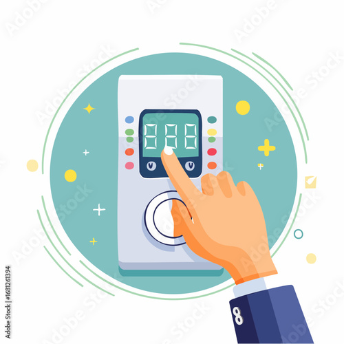 Hand Adjusting Digital Control Panel