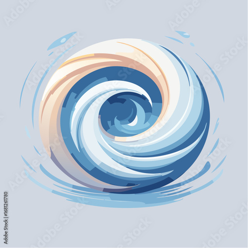 Abstract Whirlwind Design With Pastel Colors