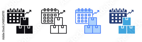 Demand Planning icon sheet multiple style collection