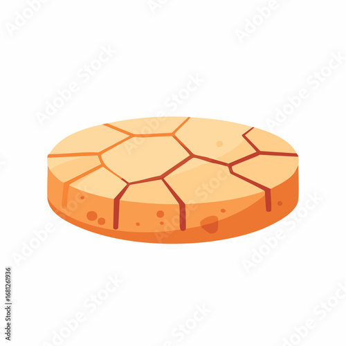 Circular Cracked Earth Illustration