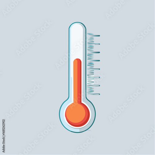Simple Cartoon Thermometer Illustration