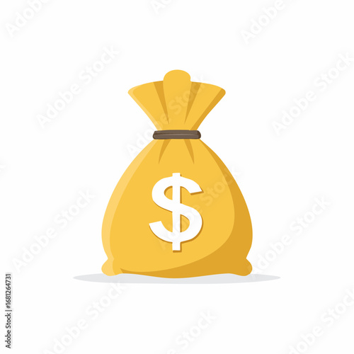 Secure your financial future with this classic money bag illustration, symbolizing wealth, prosperity, and investment success, ideal for finance, banking, and business projects