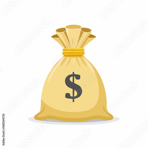 Unlock financial success with this moneybag icon, a symbol of wealth and prosperity, ideal for finance, investment, and business ventures, originally a scalable graphic