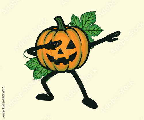 Halloween green Pumpkin Dubbing dance