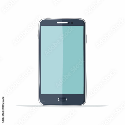 Sleek smartphone mockup with a blank screen for app promotion, showcasing modern technology and digital lifestyle, perfect for marketing and design projects, originally a scalable graphic