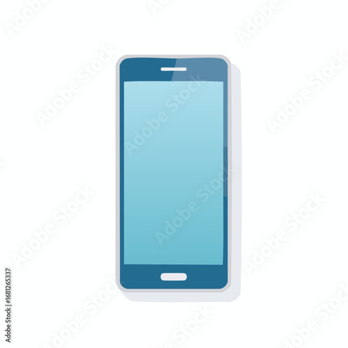 Sleek smartphone with a clean, modern design for app mockups, responsive website previews, and mobile technology illustrations offering visual clarity with its vector art origin