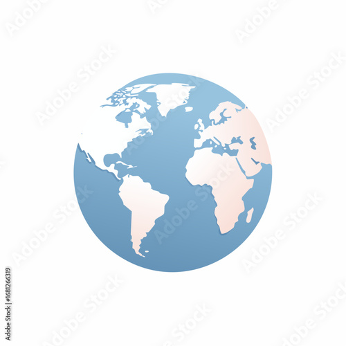 Global connections concept with a stylized world globe, perfect for international business, travel, and environmental themes, conveying a sense of unity and worldwide reach
