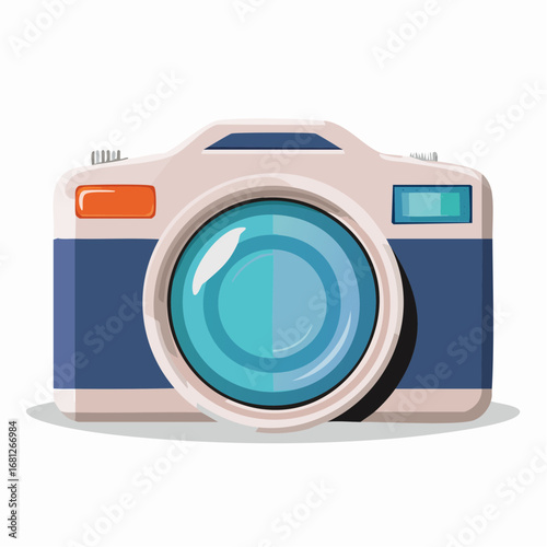 Capture your vision with this stylish camera illustration, perfect for photography blogs, travel sites, or creative design projects, originally a scalable vector graphic